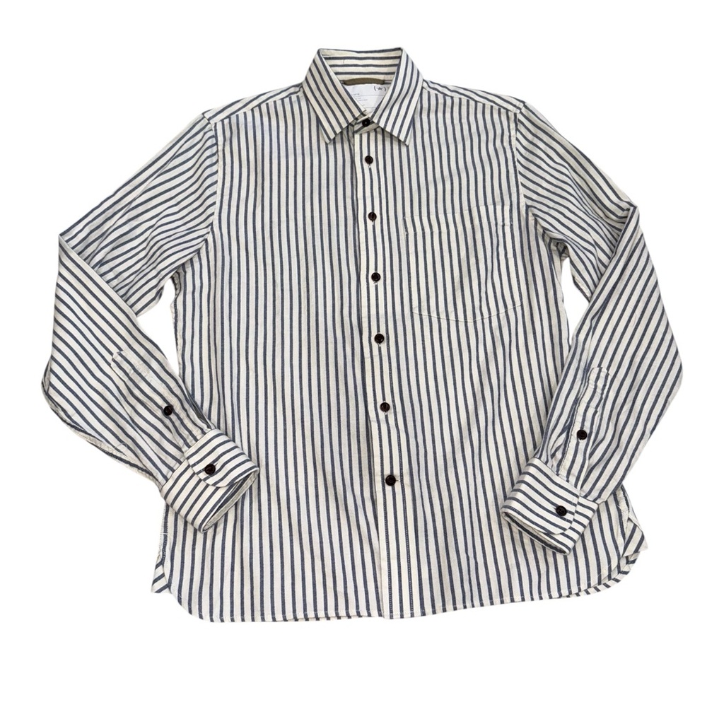 Banana Republic Cotton Heritage Collection Striped Button Down Blue & White S